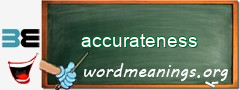 WordMeaning blackboard for accurateness